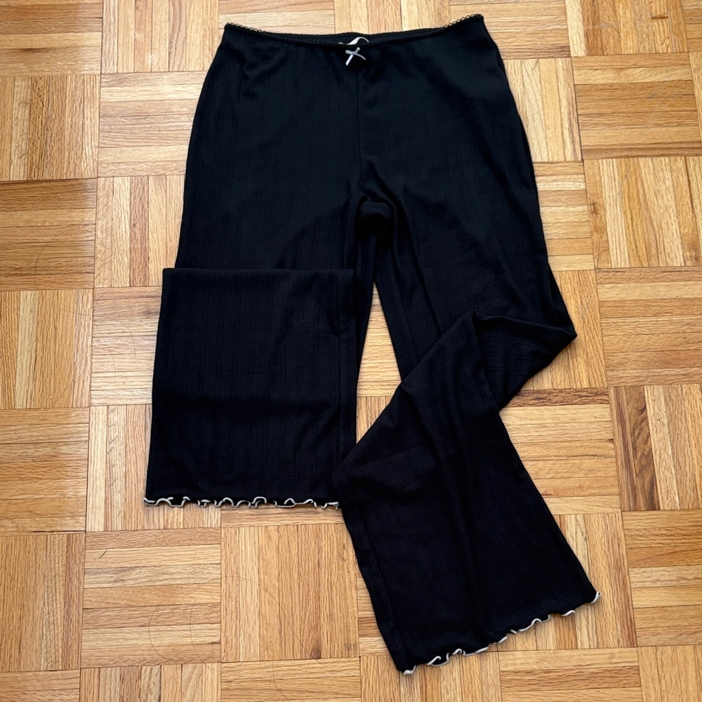 NWOT Abercrombie Ribbed Bow Cute Lounge Pajama Pants Size Small